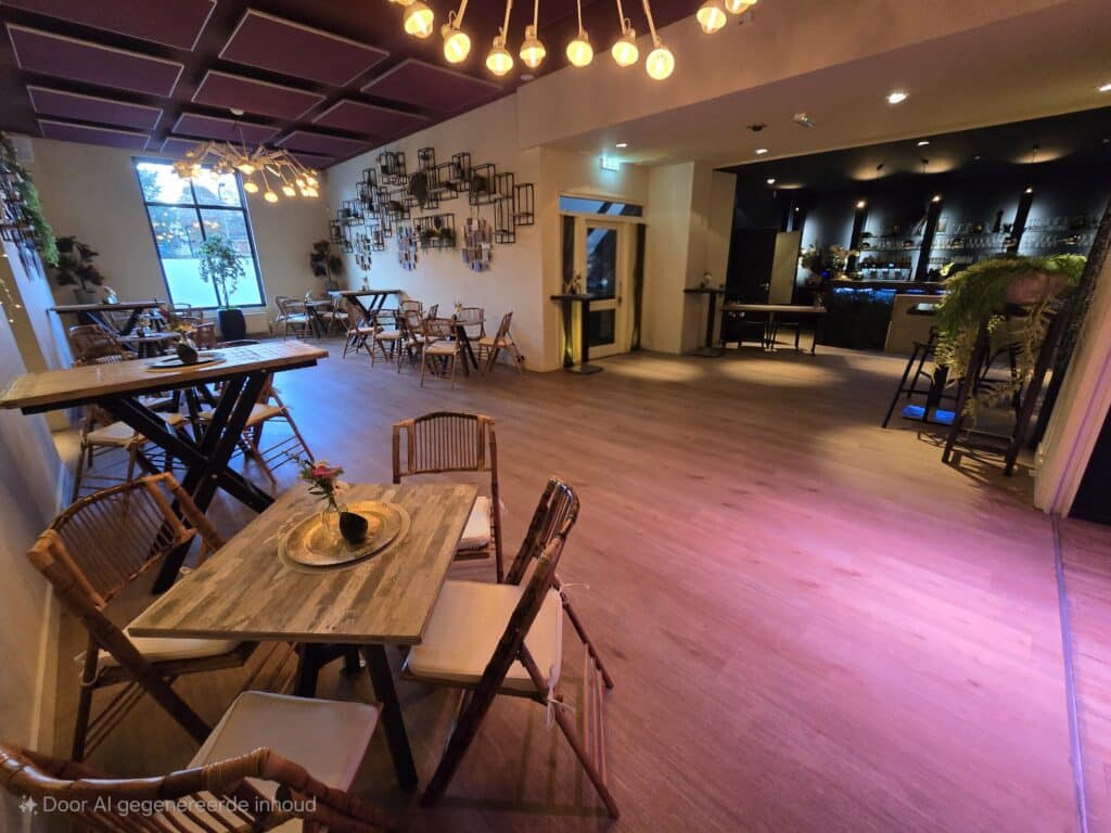 venue13-evenementenlocatie-locatie-voor-recepties-en-borrels-zakelijke-events Netwerkborrel in de Taverne met open opstelling en bar bij Venue13